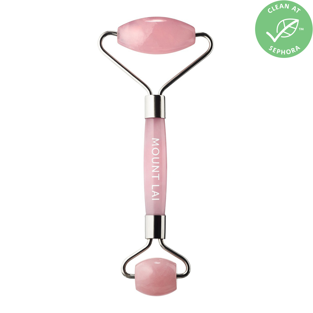 De-Puffing Rose Quartz Facial Roller